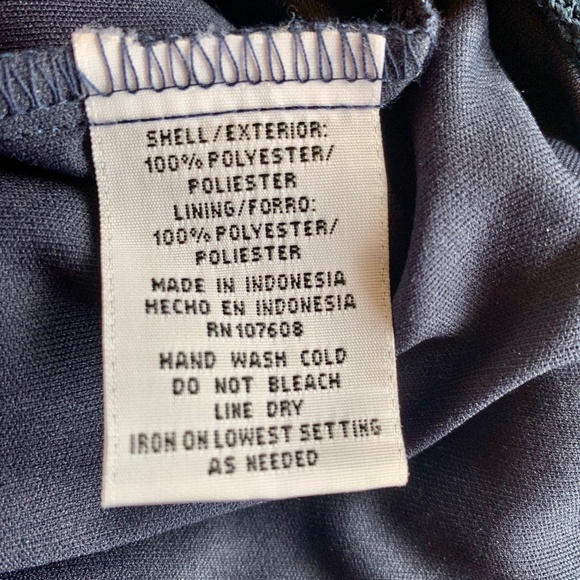 Lovely, Navy R&K Sheath Dress with Crocheted Shell - Picture 6 of 6